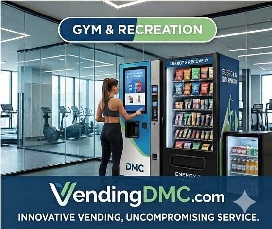 Vending machine at gym and recreation center