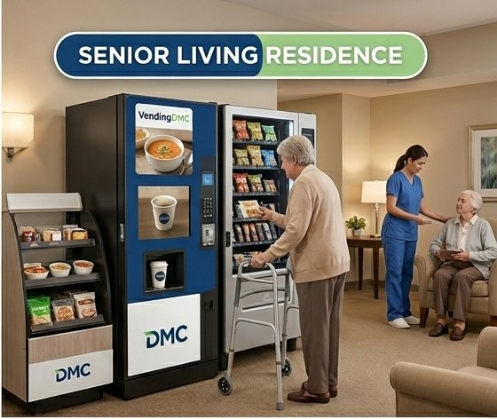 Vending machine in senior living facility